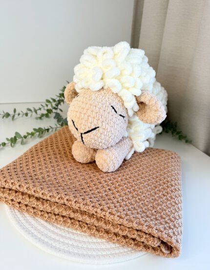 Merino Pusvilnės Siūlų Pledukas