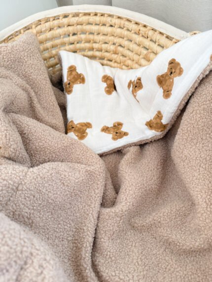 Teddy / muslino "Meškiukai" pledukas