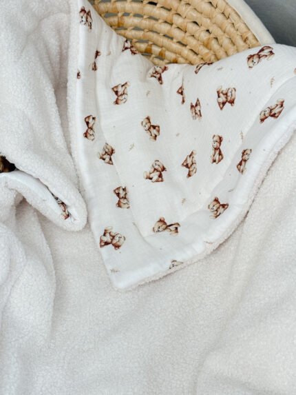 Teddy / muslino "Meškiukai" pledukas