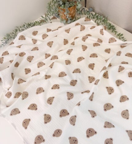 Muslino vystyklas kūdikiui „Meškiukai”